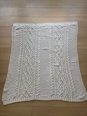Threshold Cream Cable Knit Throw